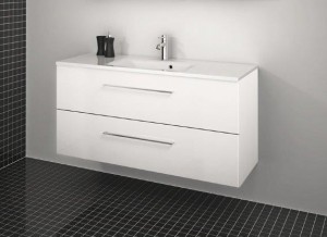 Scanbad Duet Trend 120cm Drawer Furniture Pack & Simone Basin simone-120-white-pack